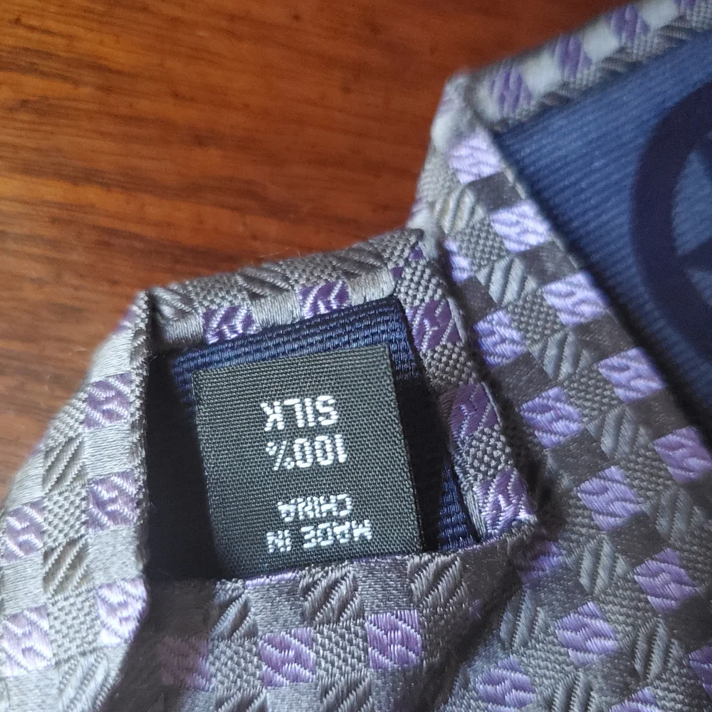 Micheal Kors - Silk Tie - With Purple Geometric Design